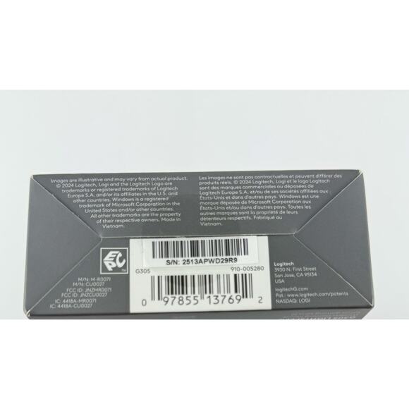 Logitech G305 Wireless Gaming Mouse Black Lightspeed New In Box Sealed NIB - Picture 5 of 5